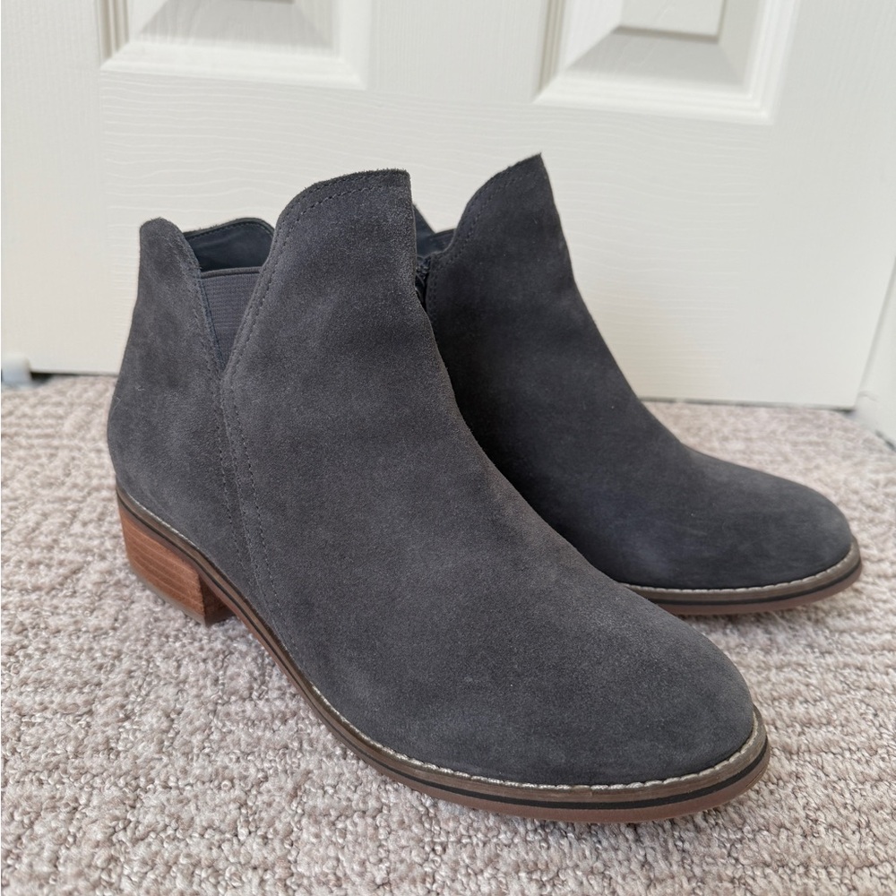 Blondo Charcoal Suede Ankle Booties